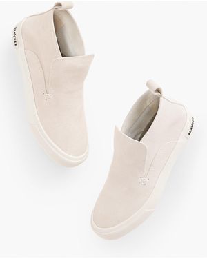 Seavees Tm Huntington Middie Suede Trainers - Natural