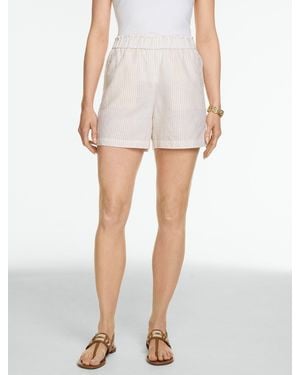 Talbots Washed Linen Pull-on Shorts - White