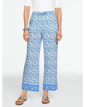 Talbots Straight Leg Pull-on Pants - Blue