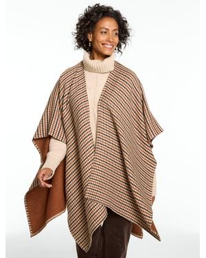 Talbots Chelsea Plaid Ruana - Brown