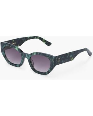 Talbots Brenda Demi Cat Eye Sunglasses - White