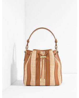 Talbots Raffia Drawstring Crossbody Bag - Multicolour