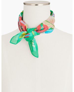 Talbots Paradise Foliage Square Scarf - Blue