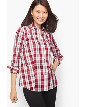 Talbots Button Front Shirt - Red