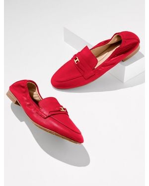 Talbots Katrina Bit Nappa Loafers - Red