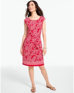 Talbots Nantucket Slub Shift Dress - Red