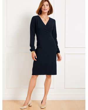 Talbots Easy Travel Long Sleeve Dress - Blue