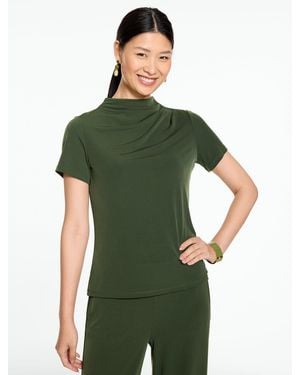 Talbots Knit Kit Cowl-neck Top - Green