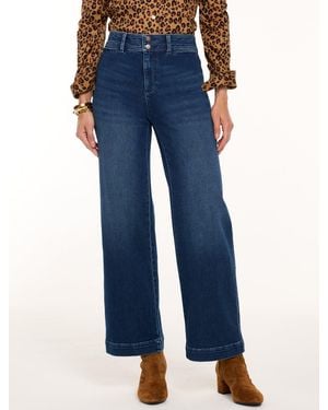 Talbots Knit Denim Wide Ankle Jeans - Blue