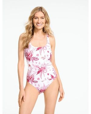 Aqua Club Piqué Scoop Neck Tankini - Pink