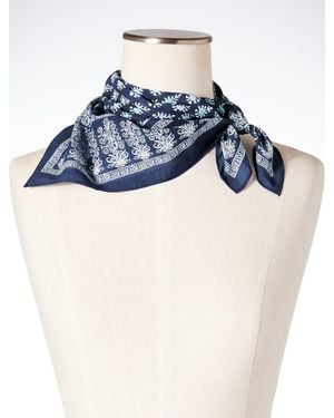 Talbots Woodblock Medallion Neckerchief - Blue