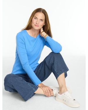 Talbots Long Sleeve Crewneck T-shirt - Blue