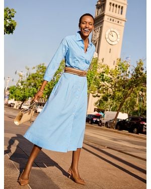 Talbots Poplin Shirtdress - Blue