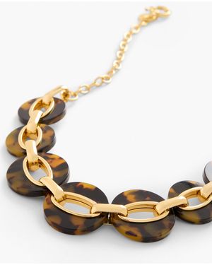 Talbots Tortoiseshell Statement Necklace - Metallic