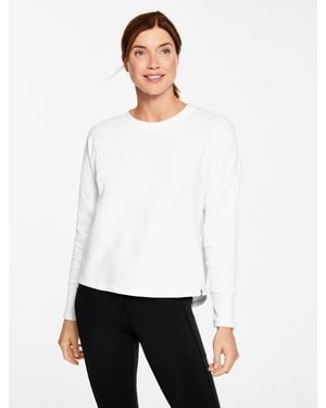 Talbots Ribbed Crewneck T-shirt - White