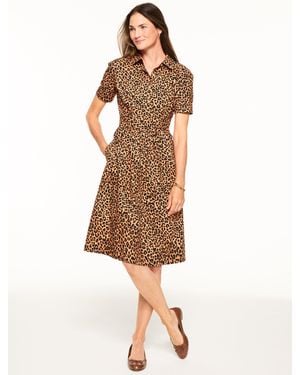 Talbots Modern Poplin Shirtdress - Brown