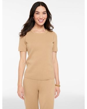 Talbots Jumper Studio Crewneck T-shirt - Natural
