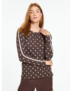 Talbots Supersoft Jersey Long Sleeve Crewneck T-shirt - Multicolour