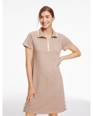 Talbots French Terry Half-zip Dress - Multicolor