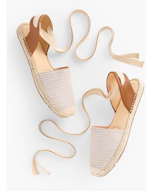 Talbots Izzy D'orsay Espadrille Flats - White