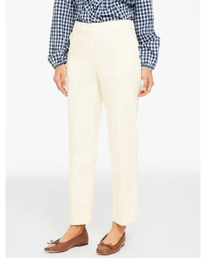 Talbots Aiden Twill Straight Ankle Trousers - White