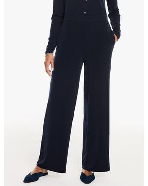 Talbots Knit Kit Wide Leg Trousers - Blue