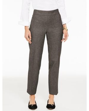 Talbots Slim Straight Ankle Trousers - Grey