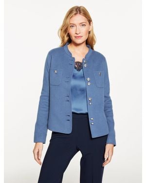 Talbots Double Face Wool Blend Jacket - Blue