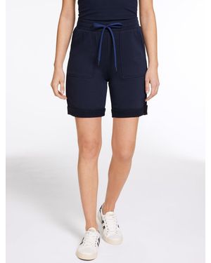Talbots Classic French Terry Cuffed Shorts - Blue