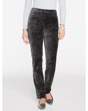 Talbots Straight Leg Velveteen Pants - Black