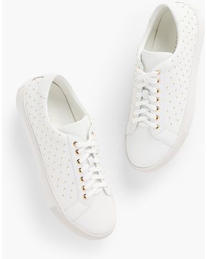 Talbots Aubrey Studded Nappa Trainers - White