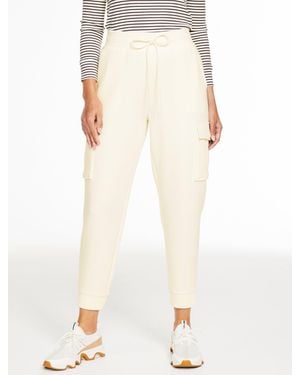Talbots Airknit Stretch Cargo Jogger Pants - White