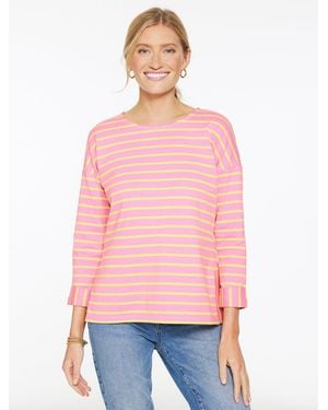 Talbots Drop Shoulder Crewneck T-shirt - Pink