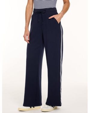 Talbots Cosy Fleece Wide Leg Trousers - Blue