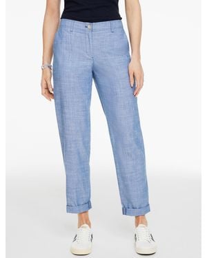 Talbots Chambray Everyday Chinos Trousers - Blue