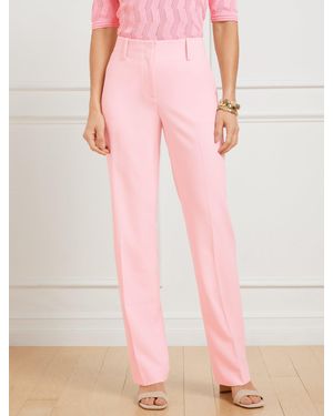 Talbots Southampton Tailored Stretch Straight Leg Pants - Pink