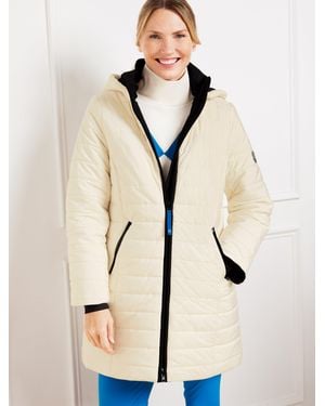 Talbots Midi Puffer Coat - Natural