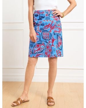 Talbots Canvas A-line Skirt - Blue
