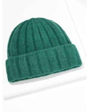 Talbots Soft Ribbed Beanie - Green