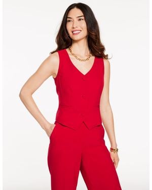 Talbots Polished Crepe Vest - Red