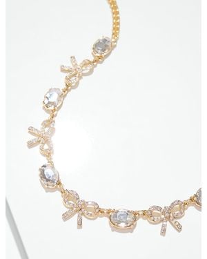 Talbots Dancing Bows Necklace - White