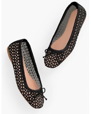 Talbots Blaine Soft Sole Loopy Woven Ballet Flats - Black