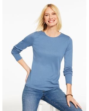 Talbots Long Sleeve Crewneck T-shirt - Blue