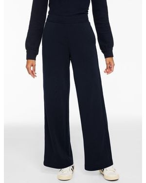 Talbots Cosy French Terry Relaxed Leg Trousers - Blue