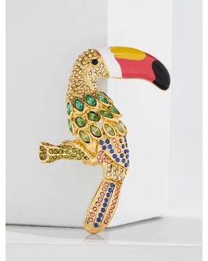 Talbots Tropical Toucan Brooch - White