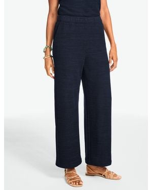 Talbots Straight Leg Jacquard Pants - Blue