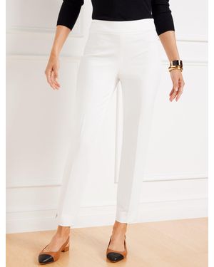 Talbots Chatham Cotton Bi-stretch Slim Ankle Trousers - White