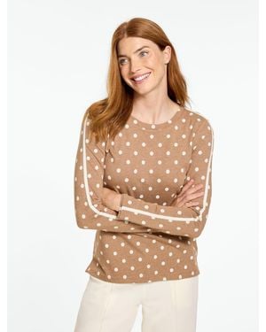 Talbots Supersoft Jersey Long Sleeve Crewneck T-shirt - Natural