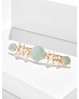 Talbots Seaside Shell Jumper Barrette - White