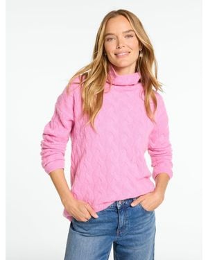 Talbots Cashmere Cable Knit Sweater - Pink